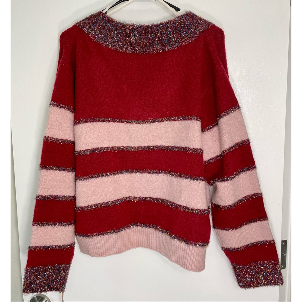 True Craft Striped Holiday Tinsel Sweater NWT! - Picture 5 of 16